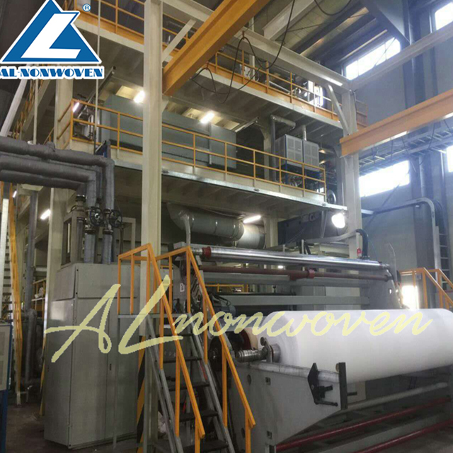 Full Automatic AL--SMS 2400mm PP Spunbond Nonwoven Fabric Making Machine medical hygienic packing non woven machinery