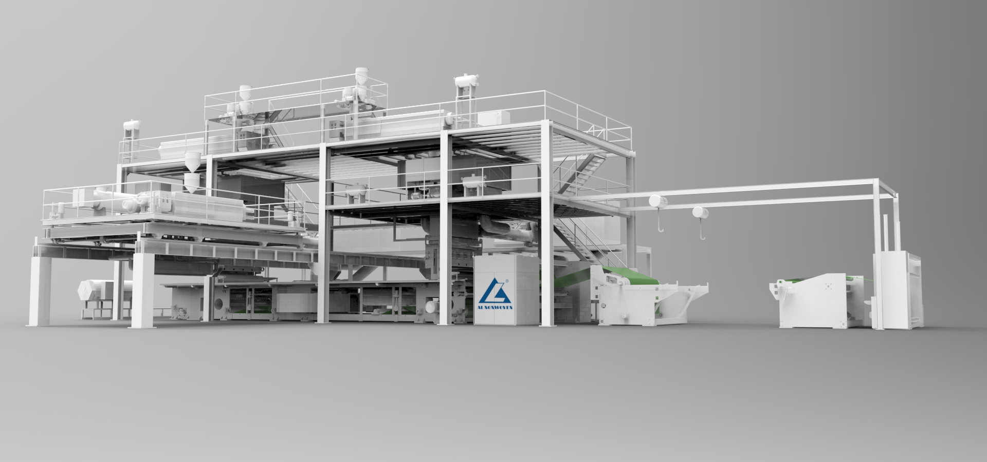 AL--2400mm SMS PP Spunbond Medical /Health Nonwoven Fabric Making Machine 